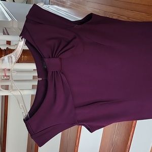 Purple sheath dress with bow sz 6